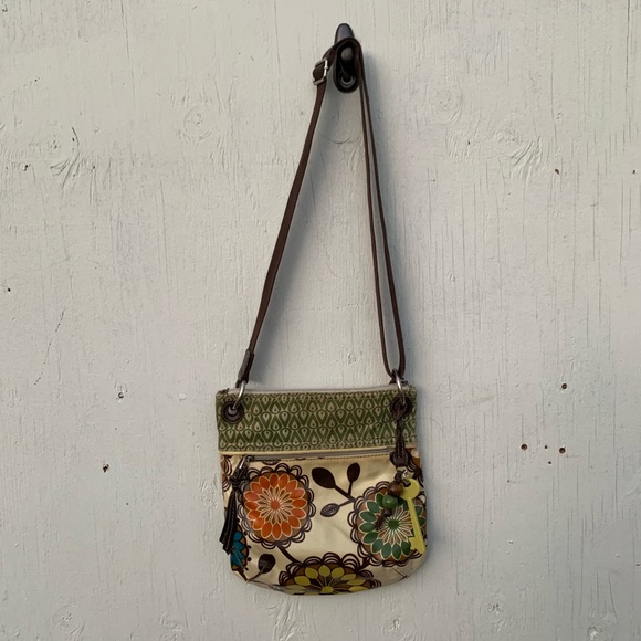 Fossil Handbags - Fossil Key Per Floral Crossbody Purse Bag